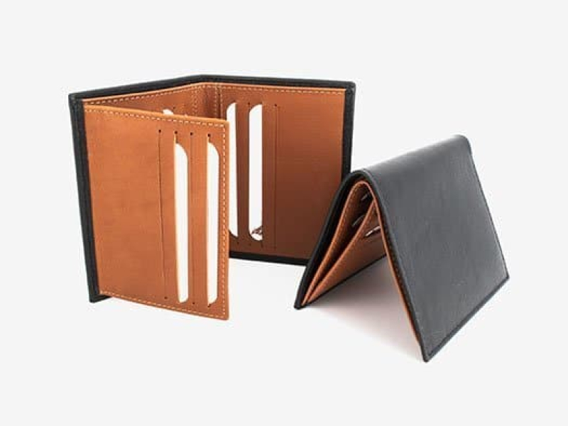 Cartera de caballero clásica en piel