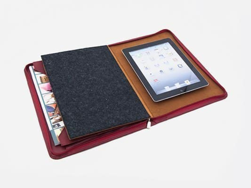 Portafolio para Ipad en piel